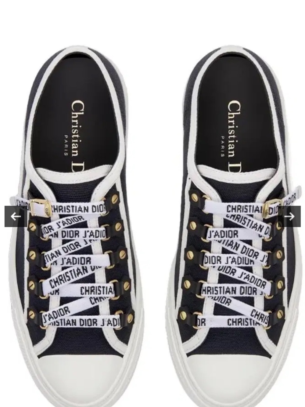 Dior Black and White J'Adior Low-Top Sneakers